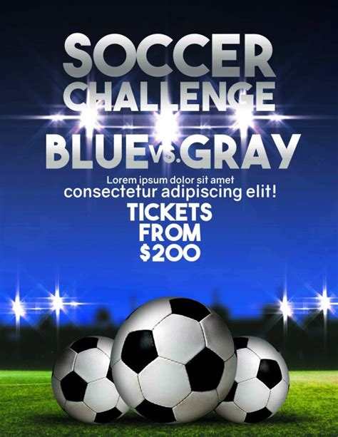 Soccer Challenge Business Flyers