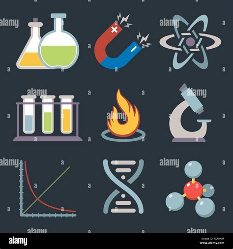 Physics Science Icons Stock Vector Image And Art Alamy