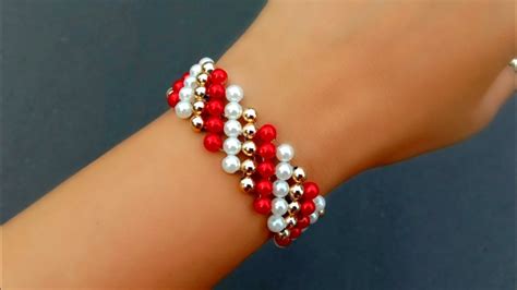 How To Makevery Simple Designer Beaded Bracelet Useful And Easy Youtube
