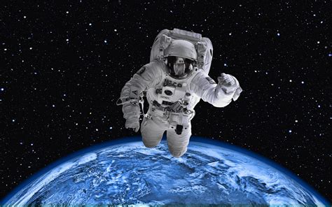 Download Wallpapers Astronaut In Space 4k Earth Orbit