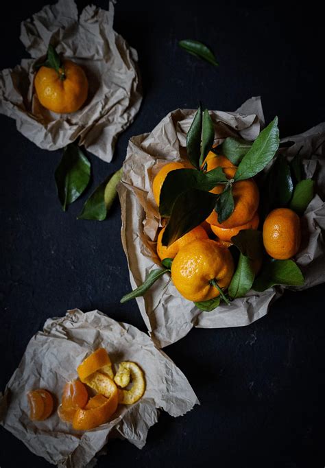 Fruits Food Tangerines Citrus Lobules Slices Zest Citron Hd