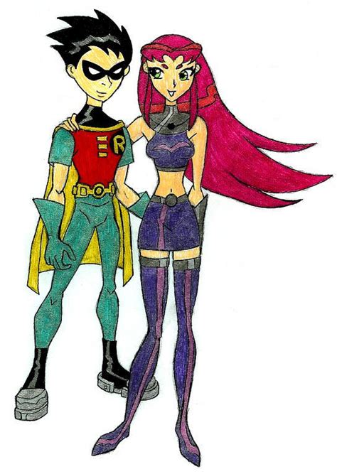 Starfire Loves Robin By Dahdtoudi On Deviantart