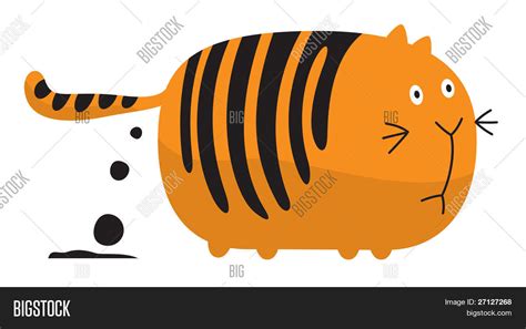 Fat Pooping Cat Vector And Photo Free Trial Bigstock