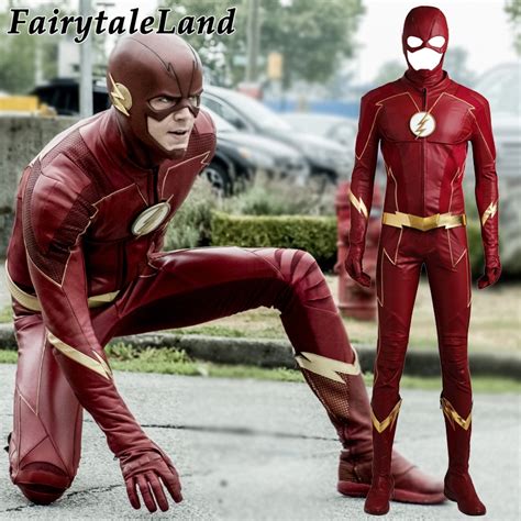 The Flash Season 4 Barry Allen Flash Cosplay Costume Carnival Halloween