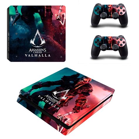 Assassin S Creed Valhalla Themed Skin Sticker Set For PS4 Slim Console