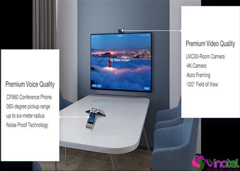 Công ty cung cấp dịch vụ hội nghị từ xa kết hợp với hội nghị video, hội họp trực tuyến, trò chuyện và công tác trên thiết bị di động. Thiết bị họp trực tuyến Yealink ZVC300 Zoom Rooms Kit