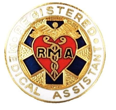 Registered Medical Assistant Pin Rma Emblem Heart Caduceus Graduation