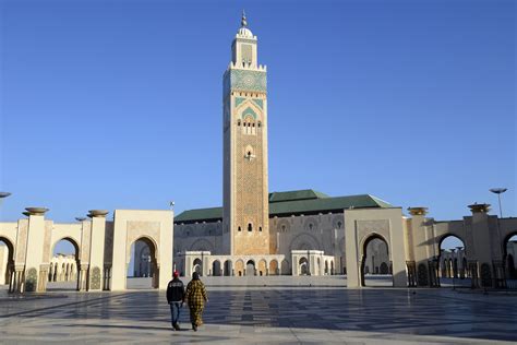 Hassan 2 Moskee Wide Angle View Of Hassan II Mosque In Casablanca