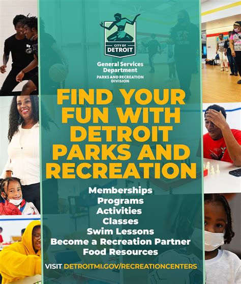 Recreation Programs City Of Detroit