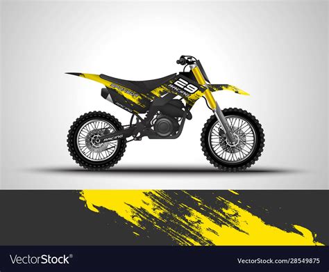 Racing Motorcycle Wrap Decal And Vinyl Sticker Vector Image
