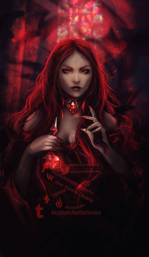 Melisandre Alex Ysenna Oksana Beautiful Dark Art Fantasy Art