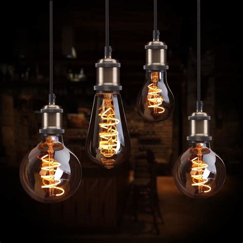 Cob Led Filament Edison Light Bulbs Decorative Lamp E27 110v 220v A60
