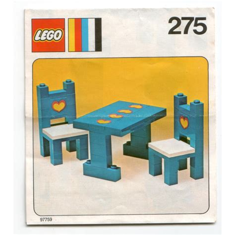 Lego Table And Chairs Set 275 1 Instructions Brick Owl Lego Marketplace