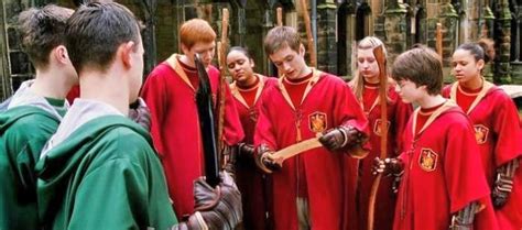 Slytherin And Gryffindor Quidditch Teams 1992 Marcus Flint And Katie