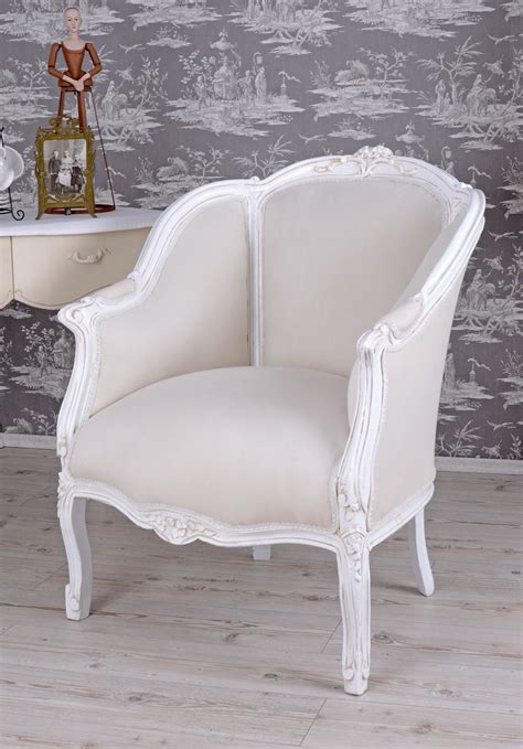 Shabby chic is often associated with stylish, distressed, and vintage design. SESSEL Barock SALON STUHL SHABBY CHIC Prunksessel WEISS ...