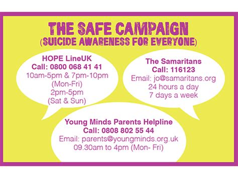 hampshire camhs safe suicide awareness for everyone campaign artswork