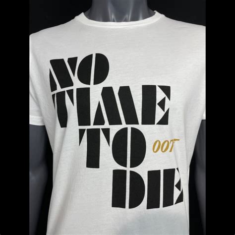 James Bond 007 T Shirt No Time To Die 2021 Weiß Herren