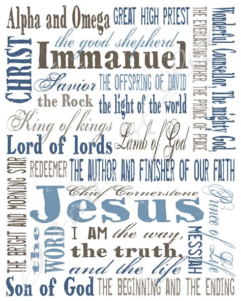 Names Of Jesus Instant Download Printable Pdf  8x10 And Etsy