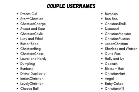 Cute Couple Usernames For Discord Cute Matching Usernames For Couples
