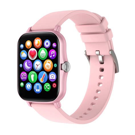 169 Inches Womens Waterproof Smart Watch Y20 Smart Watch Pink Color