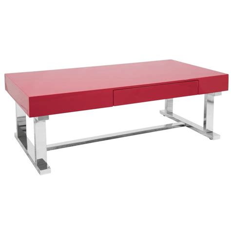 Luster Contemporary Coffee Table In Red