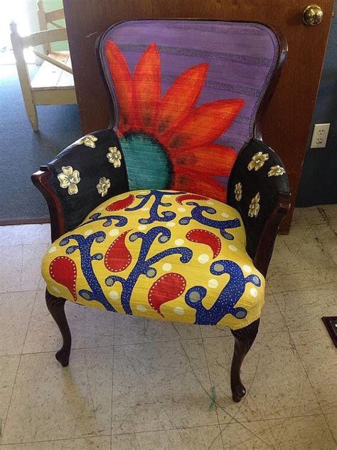 Painting Fabric Chairs Diy Furniture Decor Painted Furniture