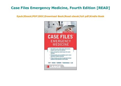 Case Files Emergency Medicine Fourth Edition Read