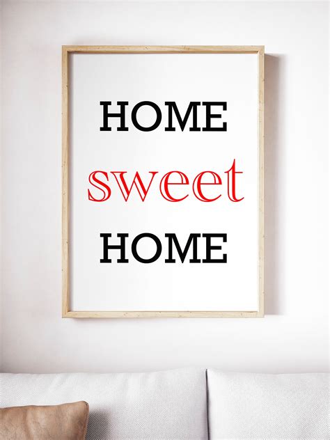 Home Sweet Home Wall Art Home Sweet Home Sign Home Quote Etsy