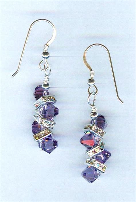 Beaded Earrings Designed With Swarovski Crystals By Bead Wizardry