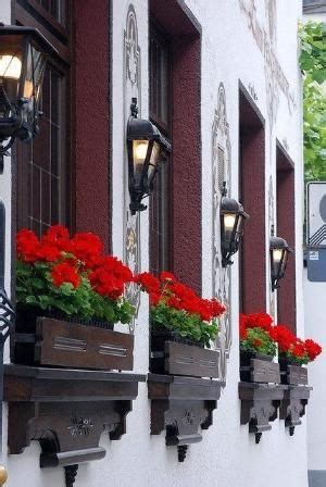 No one does window box flowers quite like the austrians. Geraniums by michael (With images) | Window box flowers ...