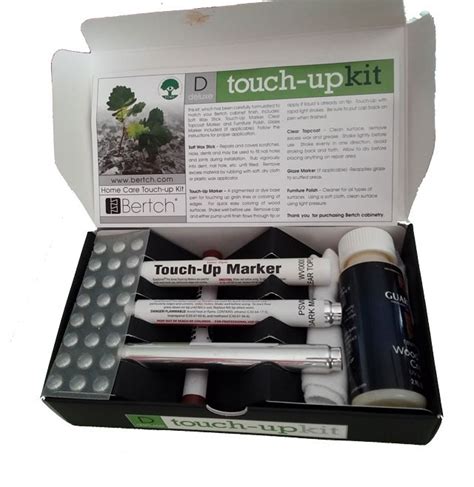 Be sure to have this kit handy to keep your cabinets looking beautiful. Bertch Bath Touch-Up Kit