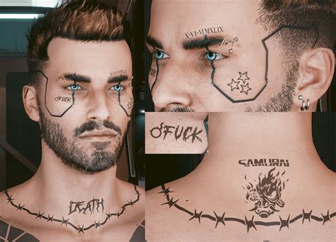 Xresistances Devilish Face Tattoo Cyberpunk 2077 Mod
