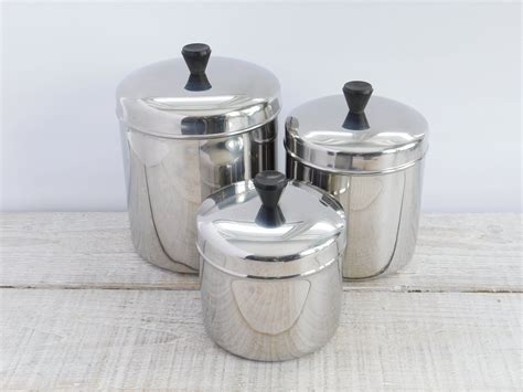 vintage metal kitchen canister sets
