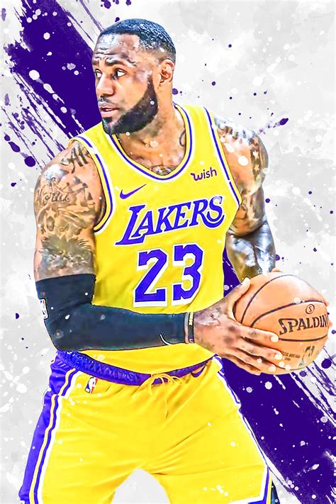Lebron James Los Angeles Lakers Poster Print Sports Art Etsy