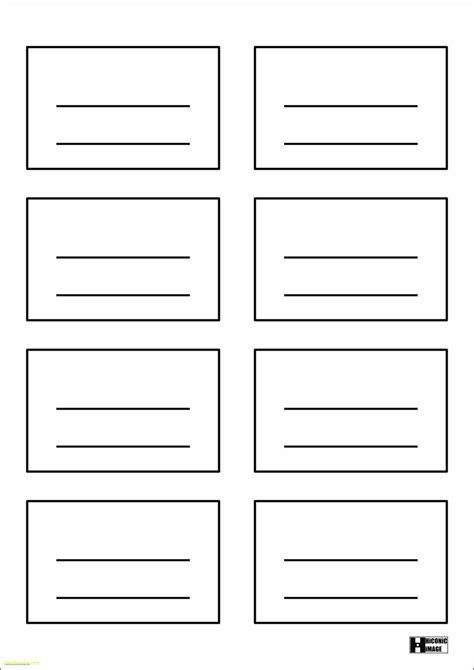 Notecard Template For Word