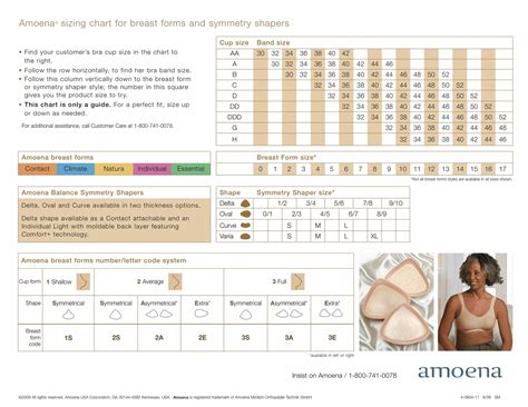 New All Sizes Amoena Essential Light 2s Breast Form 442 Mastectomy