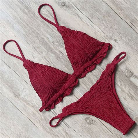 Buy Rxrxcoco 2018 4 Colors Bikinis Set Sexy Hot Thong Swimwear Women Cheeky