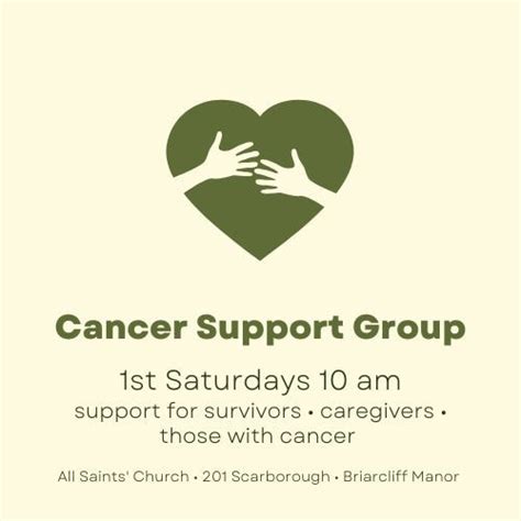 Cancer Support Group All Saints Briarcliff