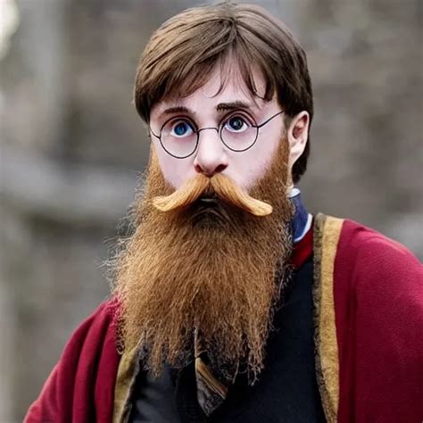Harry Potter With Long Beards And Beautiful Mustache Stable