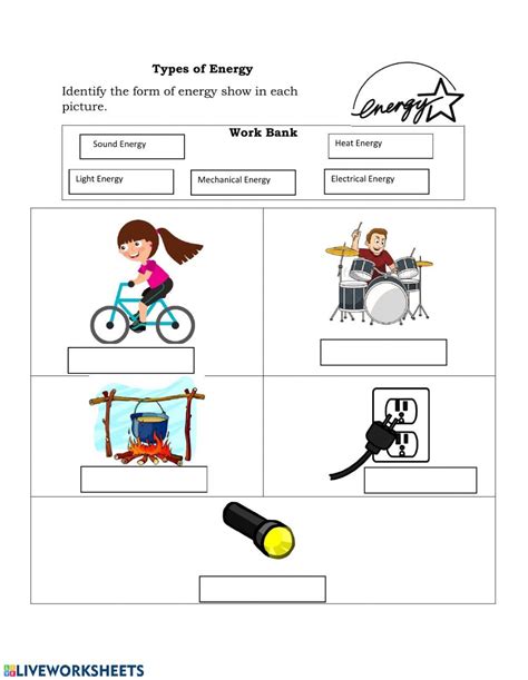 Types Of Energy Interactive Worksheet