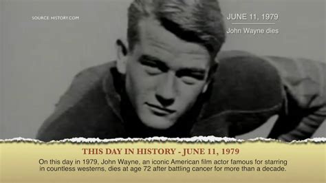 Today In History June 11 1979 John Wayne Dies Youtube