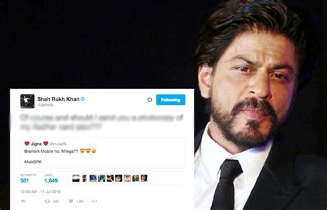 Shah Rukh Khans Hilarious Reply When Someone Asked Him For His Mobile Number