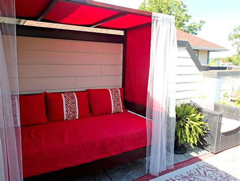 Beautiful outdoor curtains, combined with sunshades or canopy designs create unique, cozy, private and comfortable outdoor rooms for dining. DIY Outdoor Cabanas - Add a Little "Resort" to Your ...