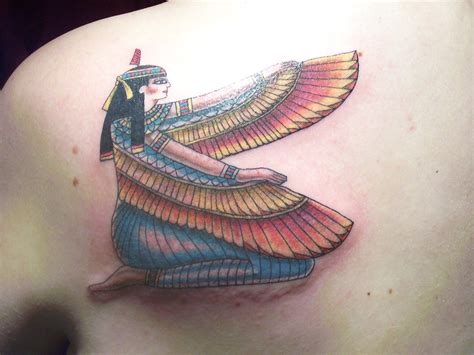 Colour Egyptian Goddess Maat Tattoo By Flickr