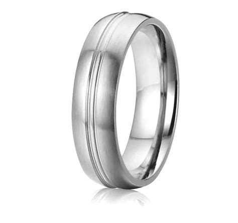 anillo de acero inoxidable de titanio puro para hombres grado quirúrgico personalizado tamaño