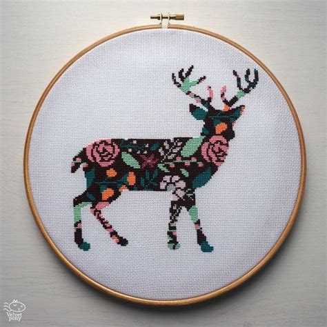 I usually complete my pattern designs a year in advance, but you may see your suggestion someday on this page! Floral Deer Cross Stitch Pattern PDF - Instant Download ...
