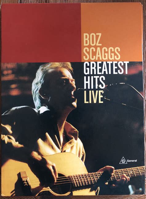 Boz Scaggs Greatest Hits Live 2004 Dvd Discogs