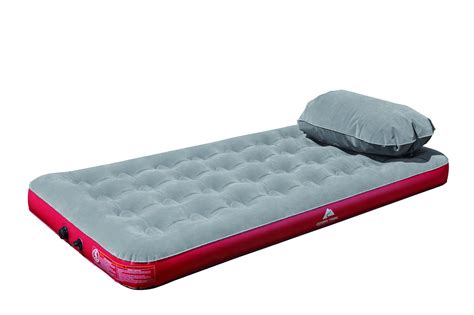 This is typically listed as a specification from the manufacturer. Ozark Trail 8.5" Twin Air Mattress with Pillow Pump ...