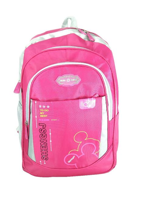 Billion Polyester Plastic Zip Pink School Bag Rs 275 Unit Billion