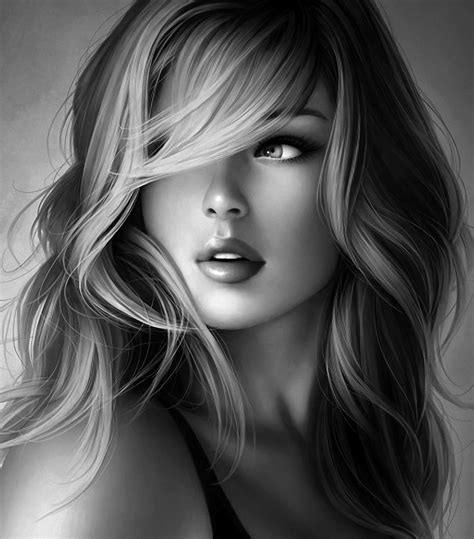 Wonderful Drawing Most Beautiful Faces Pretty Face Gorgeous Women Beauty Women Hair Beauty